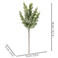 Keinotekoisesti lumen peittämä männynoksa kukka-asetelmiin ja adventtikoristeisiin, 40 cm, 3 kpl | Floristik24.fi