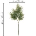Keinotekoinen männynoksa talvikoristeisiin, 40 cm, 4 kpl | Floristik24.fi