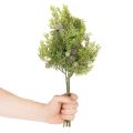 Keinotekoinen havupuun oksa käpyineen keinotekoiseksi pöytäkoristeeksi, 39 cm, 4 kpl | Floristik24.fi