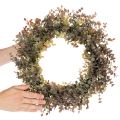Keinotekoinen eukalyptusseppele, syyskoriste, pyöreä, 45 cm | Floristik24.fi