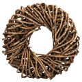 Floristik24 Luonnonoksista tehty pyöreä rottinkikranssi askarteluun, 35 cm
