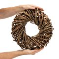 Luonnonoksista tehty pyöreä rottinkikranssi askarteluun, 35 cm | Floristik24.fi