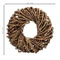 Luonnonoksista tehty pyöreä rottinkikranssi askarteluun, 35 cm | Floristik24.fi