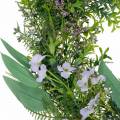 Floristik24 Koristeellinen seppele eukalyptus, saniainen, kukat Keinotekoinen seppele pöytäseppele