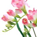 Floristik24 Keinotekoiset puutarhakukat Freesia Pink 58cm