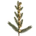 Floristik24 Keinotekoinen kuusenoksa ja kullanvärisiä minikuusenpalloja, 46 cm, 2 kpl