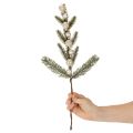 Tekokuusenoksa ja valkoiset minikuusenpallot, 46 cm, 2 kpl | Floristik24.fi
