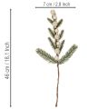 Tekokuusenoksa ja valkoiset minikuusenpallot, 46 cm, 2 kpl | Floristik24.fi