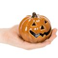 Keraaminen kurpitsa LED Halloween-koriste pieni 10 cm | Floristik24.fi