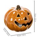 Keraaminen kurpitsa LED Halloween-koriste pieni 10 cm | Floristik24.fi