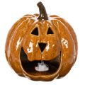 Keraaminen kurpitsa halloween LED-koriste 15 cm | Floristik24.fi