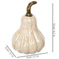 Koristeellinen keraaminen kurpitsa, syksyinen pöytäkoriste, 12 cm | Floristik24.fi