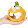 Kurpitsa-koristehahmo ja tuikkukuppi, hauska naama, syyskoriste, 12 cm, 2 kpl | Floristik24.fi