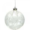 Floristik24 Joulupallo LED-pallo Ø10cm 15L sisällä lämmin valkoinen ajastin