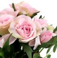Floristik24 Tekokukat ruusukimppu vaaleanpunainen L26cm 3kpl