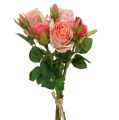 Floristik24 Taiteen ruusukimppu vaaleanpunainen 40cm