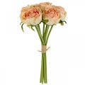 Floristik24 Keinotekoiset ruusut vaaleanpunaiset tekoruusut 28cm nippu 7 kpl