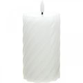 Floristik24 LED-kynttilä ajastimella valkoinen lämmin valkoinen aito vaha Ø7,5cm K15cm