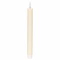 Floristik24 LED-kartiokynttilä, valkoinen, lämpimän valkoisella valolla, 24 cm, ajastimella, 2 kpl