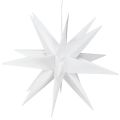Floristik24 LED star 3D valkoinen ajastin akku ulkopuolella Ø30cm K74cm
