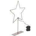 Floristik24 LED-tähti paristolokerolla jalustalla ikkunalaudalle ja pöydälle 46 cm