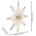 LED-koristeellinen tähti, valmistettu langasta ripustettavaksi, sisäkäyttöön, paristokäyttöinen, 51 cm | Floristik24.fi