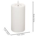 LED-pylväskynttilä, välkkyvä, ajastimella, Ø7 cm, 16 cm | Floristik24.fi
