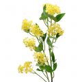 Floristik24 Vihreä ruusu Lantana-oksa keinotekoinen keltainen 80cm