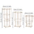 Puutarhalyhty, metallinen tuulivalo Ø8,5 cm K23/18,5/14,5 cm 3-osainen setti | Floristik24.fi