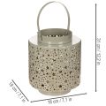Tähtikuvioinen lyhty, metallia, vihreä, 31 cm | Floristik24.fi