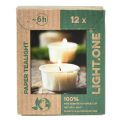 Floristik24 Light.one Paper Tea Lights Luonnonmuoviton vegaanipakkaus 12 kappaletta