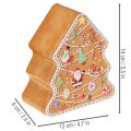 Jouluvuoka, keksivuoka, joulukuusi ja talo, piparkakkumainen, 14 cm, 2 kpl | Floristik24.fi