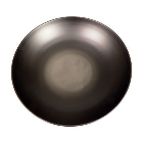 Koristeellinen metallikulho musta pyöreä metallikulho pohjalla Ø40cm