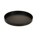 Floristik24 Metallitarjotin pyöreä kynttilänjalka musta Ø20cm K2,5cm 2kpl