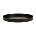 Metallitarjotin pyöreä kynttilänjalka musta Ø20cm K2,5cm 2kpl | Floristik24.fi