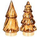 Floristik24 Lasinen Joulukuusen LED-koriste Sisäkäyttöön, Paristokäyttöinen, 13 cm, 2 kpl