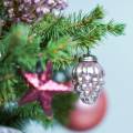 Floristik24 Mini-joulukuusi-koristeet sekoittavat 4,5 cm hopeaa, vaaleanpunaisia 10 kpl