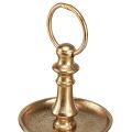Mini etagere metallikoristelu kultamatta 2-kerroksinen pöytäkoristelu H22cm | Floristik24.fi