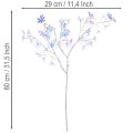 Keinotekoinen kukkiva oksa hohtavilla kukilla, 80 cm | Floristik24.fi