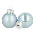 Floristik24 Mini joulupallo lasi sininen kiiltävä/matta Ø2,5cm 24p