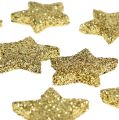 Floristik24 Mini glitter star gold 2,5cm 96kpl