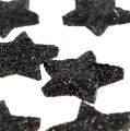 Floristik24 Mini glitter star musta 2,5 cm 96 kpl