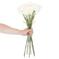 Keinotekoinen neilikka varren kanssa kimppuihin ja seppeleisiin, 56 cm, 8 kpl | Floristik24.fi