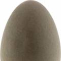 Floristik24 Pääsiäismuna harmaa H25cm Flocked Egg pääsiäiskoristeen koristelu
