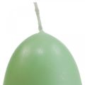 Floristik24 Pääsiäiskynttilät munan muotoiset, munakynttilät pääsiäisenvihreät Ø4,5cm K6cm 6kpl