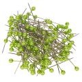 Floristik24 Vihreät helmipäiset kukkakoristeen nastat, monikäyttöiset, Ø4 mm, 40 mm, 150 kpl