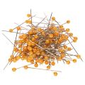 Floristik24 Oranssit helmiäispääpinnien pihdit kukkakauppoihin, Ø4mm, 40mm, 150 kpl