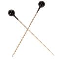 Mustat helmipäiset kukkakoristeen nastat, Ø4 mm, 40 mm, 150 kpl | Floristik24.fi