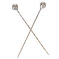 Helmipäiset kukka-askartelu- ja koristepinnien sarjat, hopeaa, Ø4 mm, 40 mm, 150 kpl | Floristik24.fi