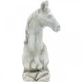 Floristik24 Hevosen pää rintakuva koristeellinen kuva hevonen keraaminen valkoinen, harmaa H31cm